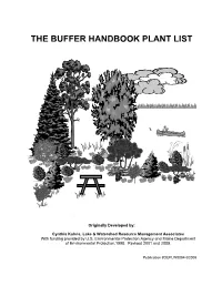 The Buffer Handbook Plant List