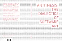 Antithesis: the Dialectics of Software