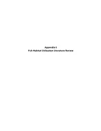 Appendix E Fish Habitat Utilization Literature Review