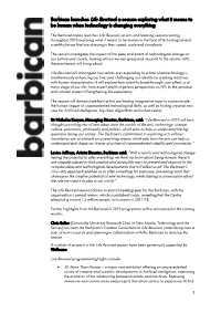 Barbican Launches Life Rewired: a Season Exploring What It Means to Be Human When Technology Is Changing Everything