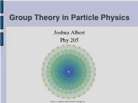 Group Theory in Particle Physics
