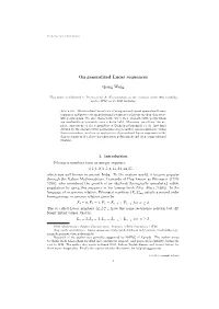 On Generalized Lucas Sequences