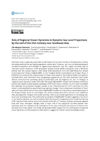 Role of Regional Ocean Dynamics in Dynamic Sea Level Projections by the End of the 21St Century Over Southeast Asia