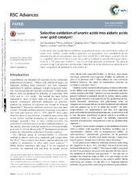 Selective Oxidation of Uronic Acids Into Aldaric Acids Over Gold Catalyst