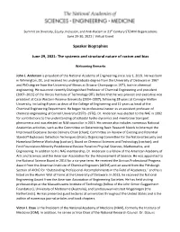 Speaker Biographies June 29, 2021