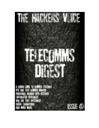The Hacker Voice Telecomms Digest #1.01