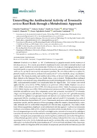 Unravelling the Antibacterial Activity of Terminalia Sericea Root Bark Through a Metabolomic Approach
