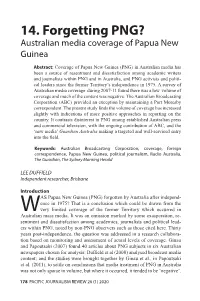 14. Forgetting PNG? Australian Media Coverage of Papua New Guinea