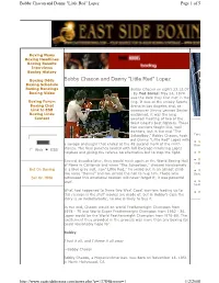 Bobby Chacon and Danny "Little Red" Lopez Page 1 of 5