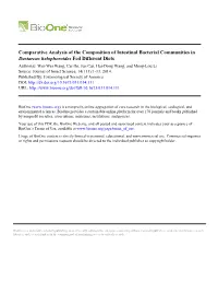 Comparative Analysis of the Composition Of