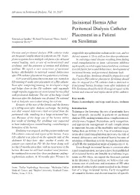 Incisional Hernia After Peritoneal Dialysis Catheter Placement in a Patient Simratdeep Sandhu,1 Richard Dickerman,2 Bruce Smith,3 Anupkumar Shetty1,2 on Sirolimus