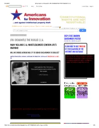 Jfk: Dismantle the Rogue C.I.A
