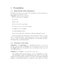 1 Probabilities