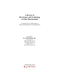 A Review of the Science and Technology of Odor Measurement