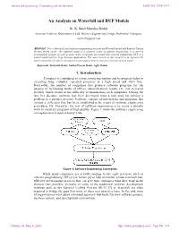 An Analysis on Waterfall and RUP Models