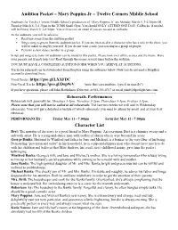 Audition Packet Anything Goes