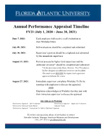 Performance Appraisal Timeline And