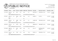 Public Notice &gt;&gt; Licensing and Management System Admin &gt;&gt;