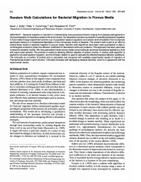 Random Walk Calculations for Bacterial Migration in Porous Media