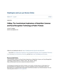 The Constitutional Implications of Body-Worn Cameras and Facial Recognition Technology at Public Protests
