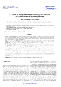 VLT-VIMOS Integral Field Spectroscopy of Luminous and Ultraluminous