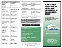 A Summary of Current Regulations on Sales of Noxious Weeds and Other