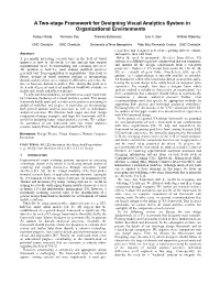 A Two-Stage Framework for Designing Visual Analytics System in Organizational Environments