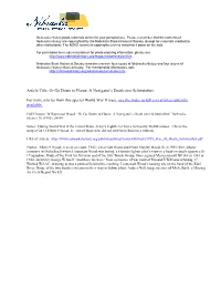Article Title: Or Go Down in Flame: a Navigator's Death Over Schweinfurt