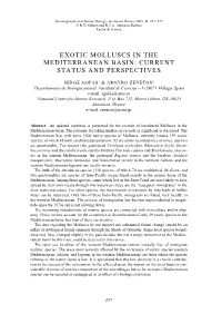 Exotic Molluscs in the Mediterranean Basin: Current Status and Perspectives