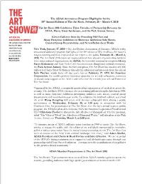 The Art Show 2018 Program Highlights