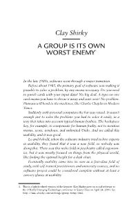 A Group Is Its Own Worst Enemy 1