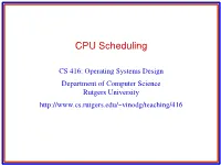 CPU Scheduling
