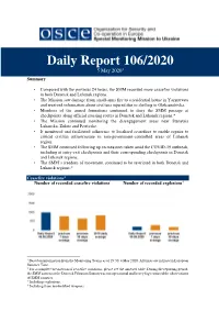 Daily Report 106/2020 5 May 2020 1 Summary