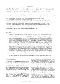 Radiodensity Evaluation of Dental Impression Materials in Comparison to Tooth Structures