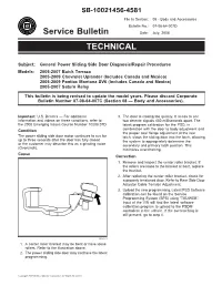 TECHNICAL Service Bulletin