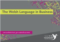 The Welsh Language in Business