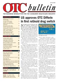 US Approves OTC Differin in First Retinoid Drug Switch