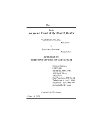 Appendix to Petition for Writ of Certiorari ______