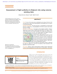 Assessment of Light Pollution in Bojnord City Using Remote Sensing Data