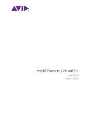 Avid Maestro | Virtual Set User Guide V2019.8