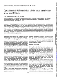 Cytochemical Differentiation of the Axon Membrane in A- Andc-Fibres