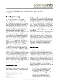 Open Access in Sweden – Going from Why to How