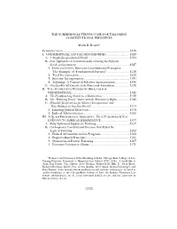 The Surprisingly Strong Case for Tailoring Constitutional Principles