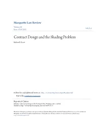 Contract Design and the Shading Problem Robert E