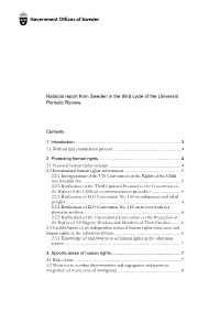 National Report from Sweden in the Third Cycle of the Universal Periodic Review