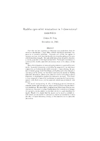 Rashba Spin-Orbit Interaction in 1-Dimensional Nanowires