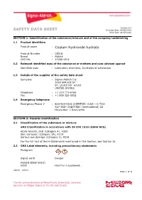 SAFETY DATA SHEET Revision Date 04/30/2021 Print Date 09/25/2021