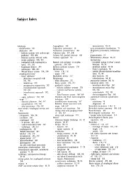 Subject Index