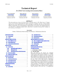 Technical Report Java Multi User Learning Environment (Jmule)