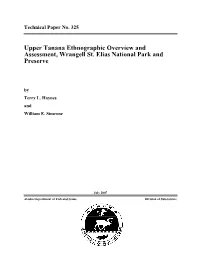 Upper Tanana Ethnographic Overview and Assessment, Wrangell St